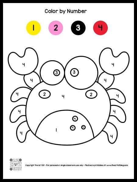 Coloriage Magique Crabe drôle coloriage magique GS