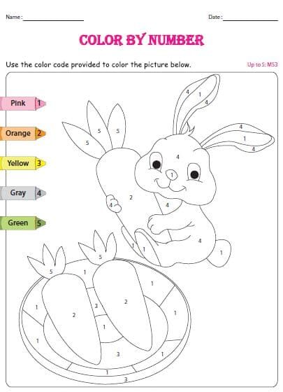 Coloriage Magique Lapin et carottes coloriage magique GS