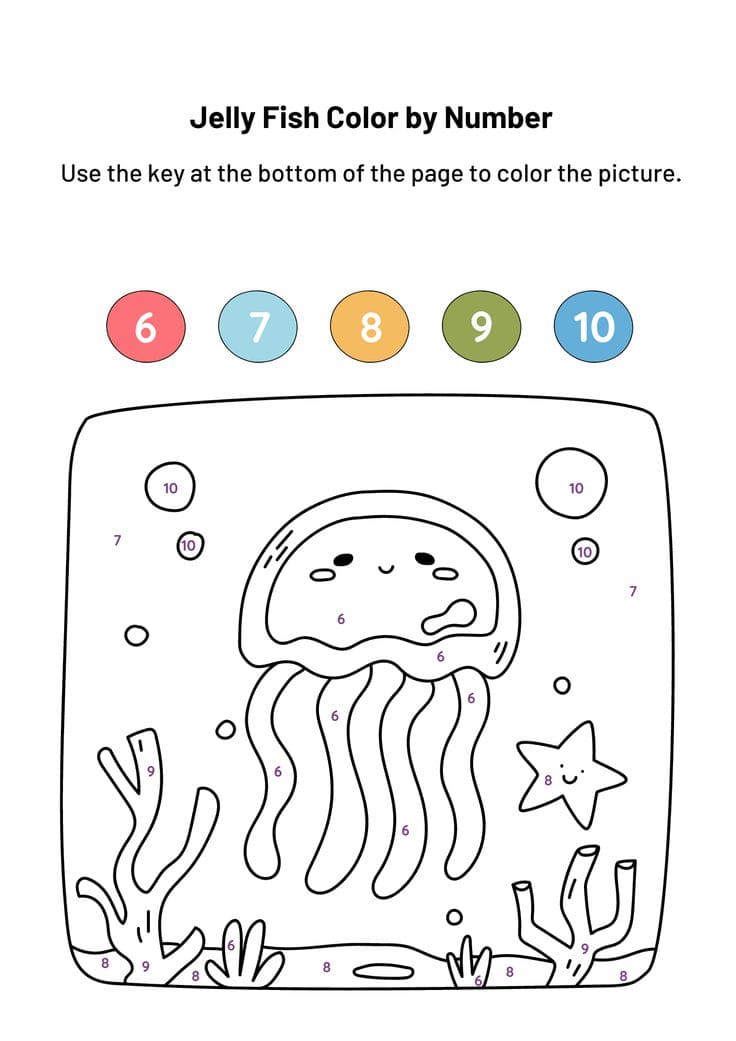 Coloriage Magique Méduse joyeuse coloriage magique GS