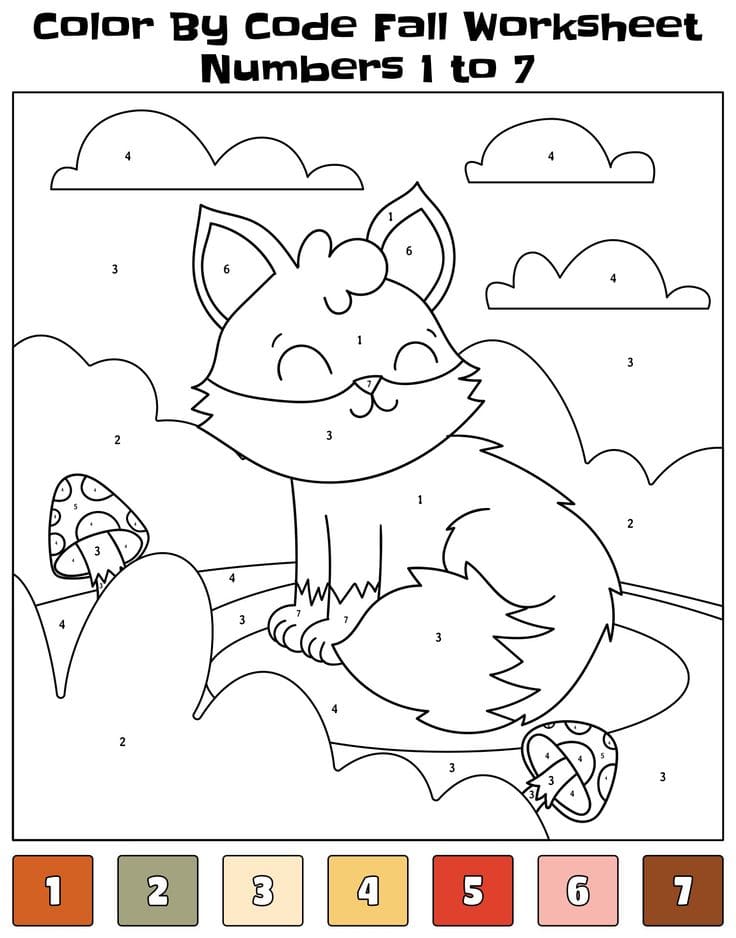 Coloriage Magique Renard d’automne coloriage magique GS