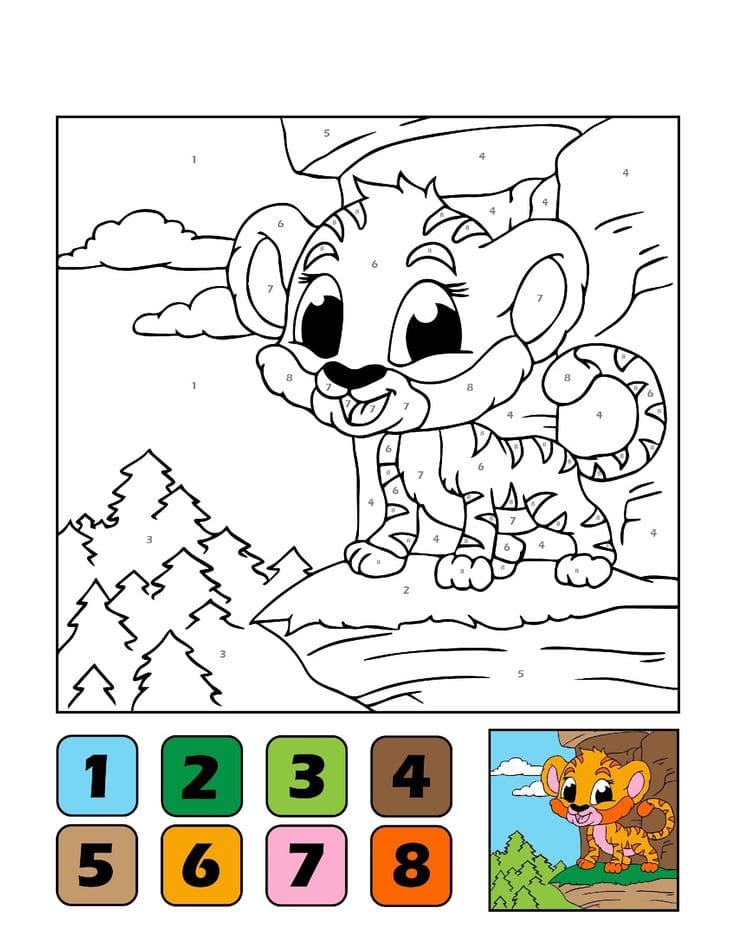Coloriage Magique Tigreon coloriage magique GS