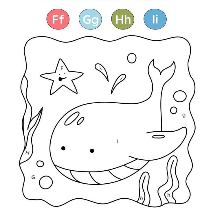 baleine coloriage magique MS