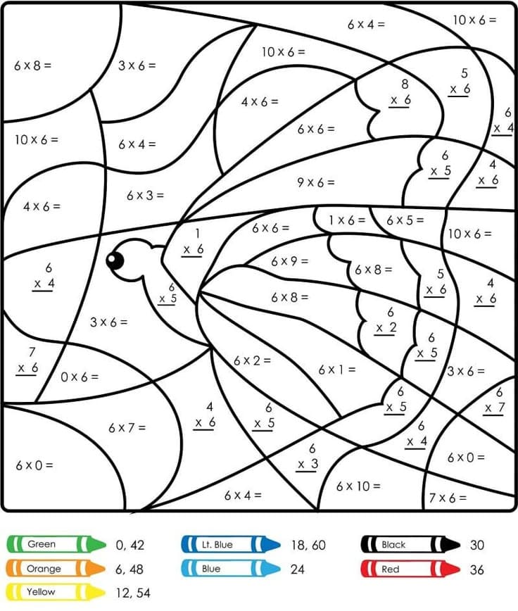 beau papillon multiplication coloriage magique CM1