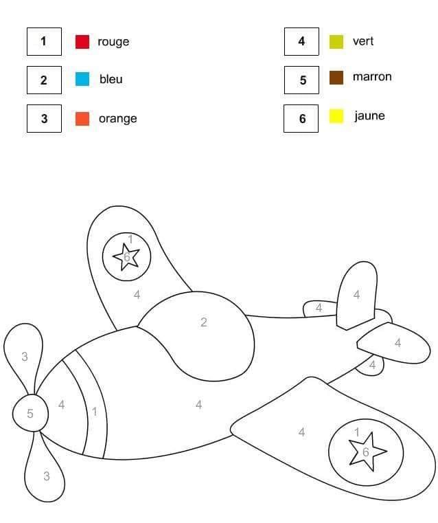 hélicoptère coloriage magique MS