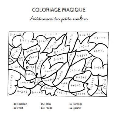 oiseau coloriage magique CM2
