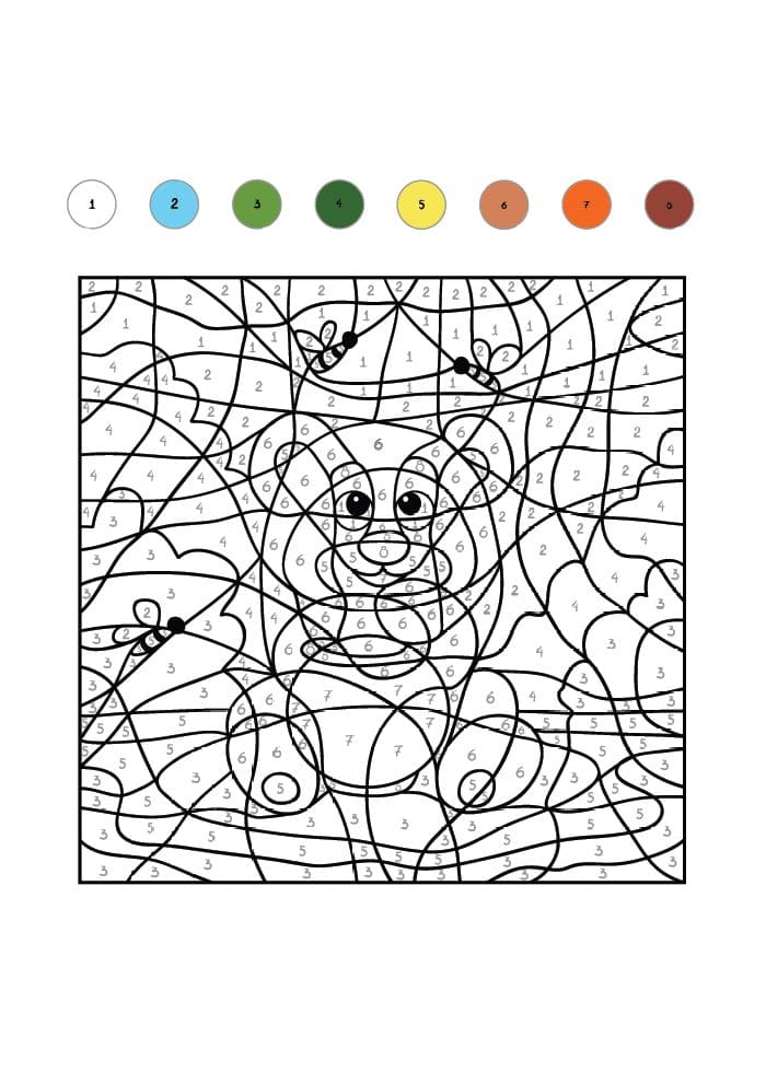 ours et abeilles coloriage magique CM2