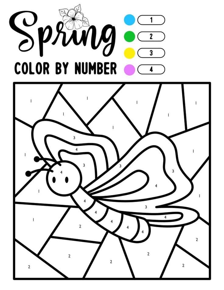 papillon coloriage magique MS