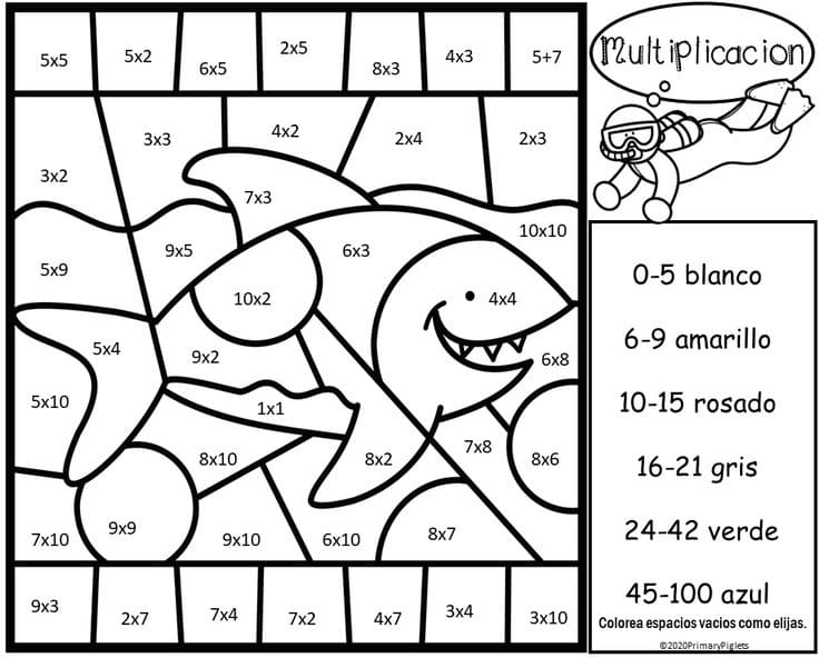 requin drôle coloriage magique CM2