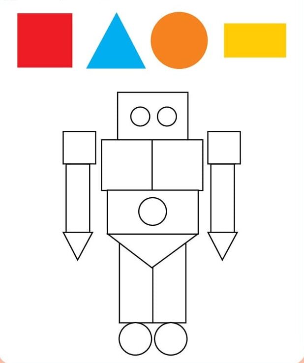 robot coloriage magique MS