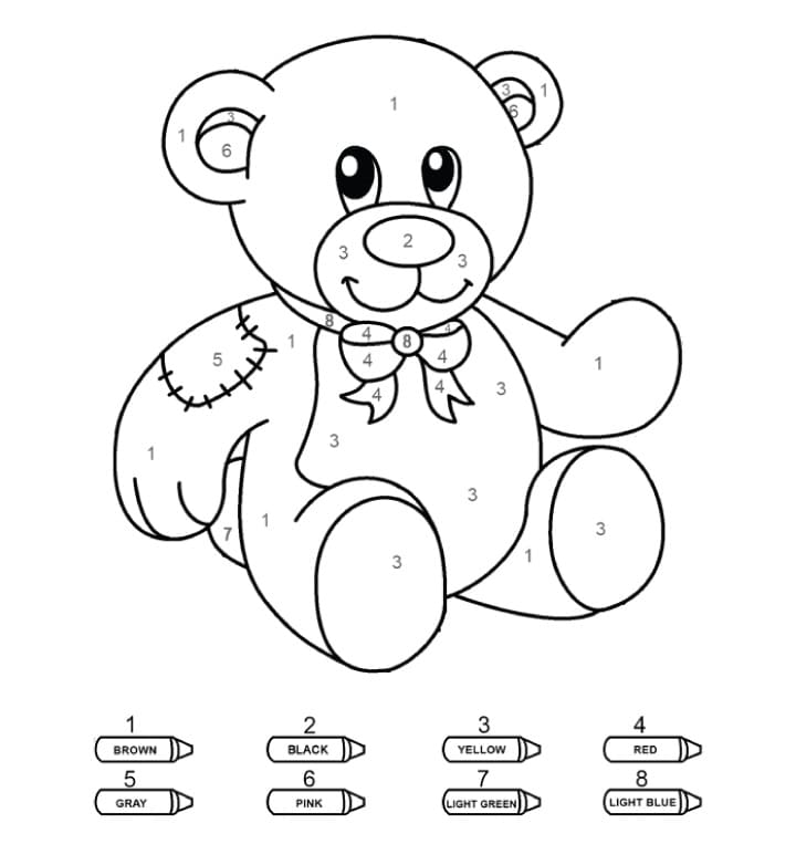 Ours en Peluche Beau Coloriage Magique