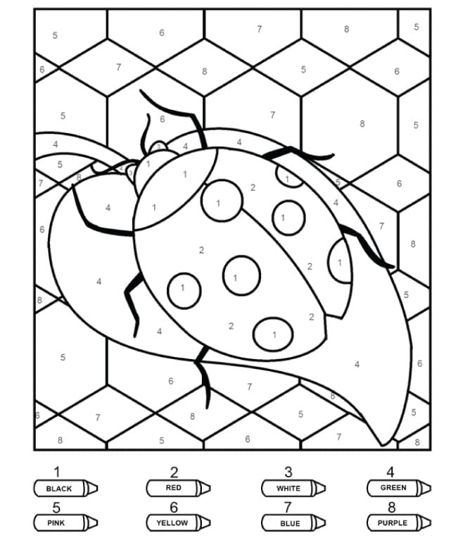 Une Coccinelle Coloriage Magique