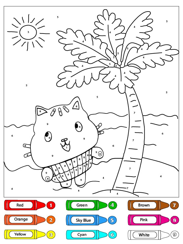 Bakey de Gabby et la Maison Magique Coloriage Magique