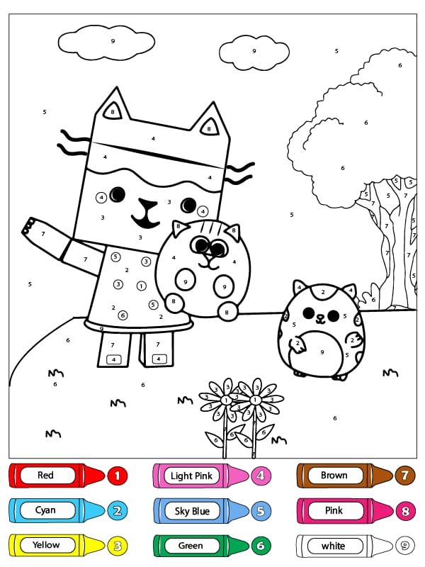 Bébé Boîte Gabby et la Maison Magique Coloriage Magique