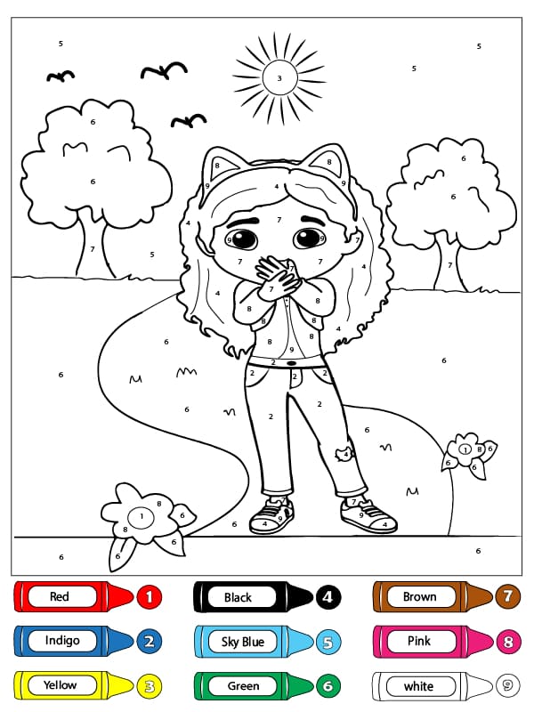 Coloriage Magique Gratuit Gabby et la Maison Magique Coloriage Magique