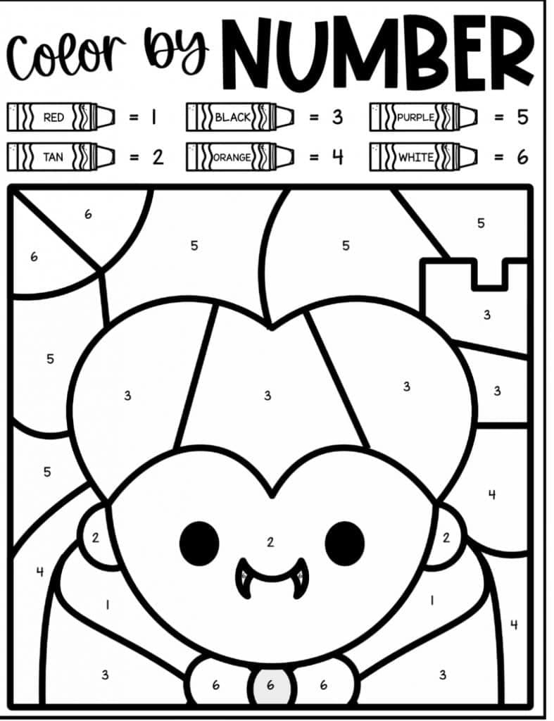 Adorable Vampire Coloriage Magique