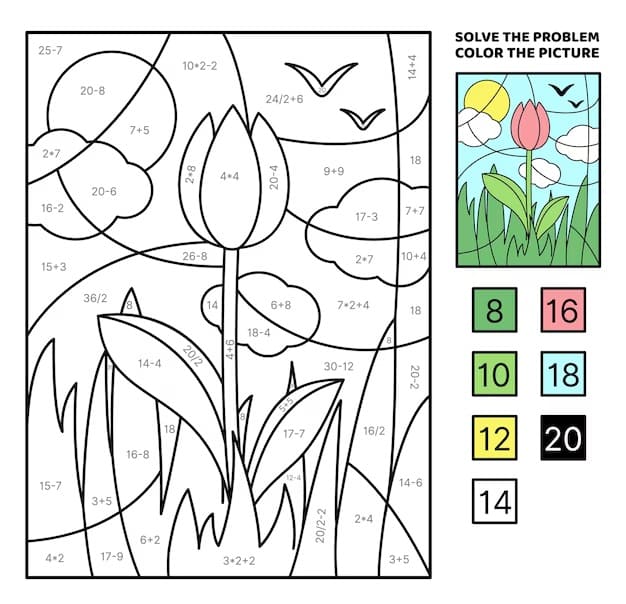 Belle Tulipe Coloriage Magique