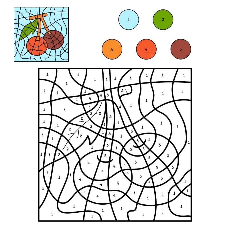 Coloriage Magique Cerise