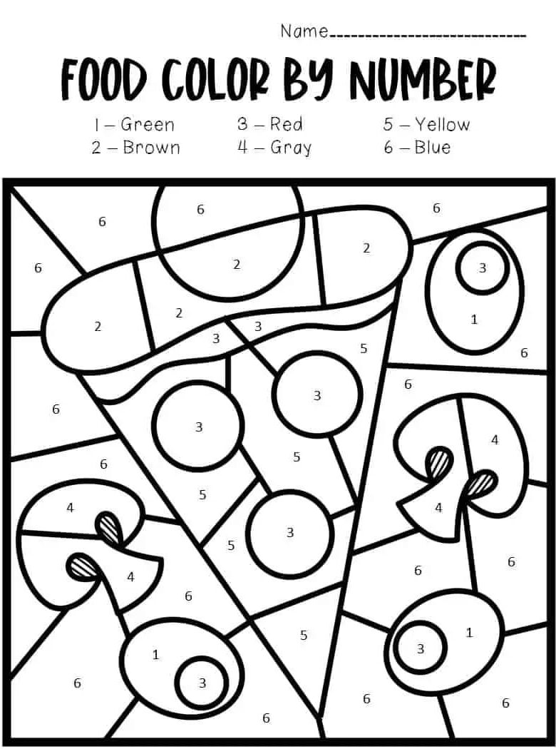 Délicieuse Pizza Coloriage Magique