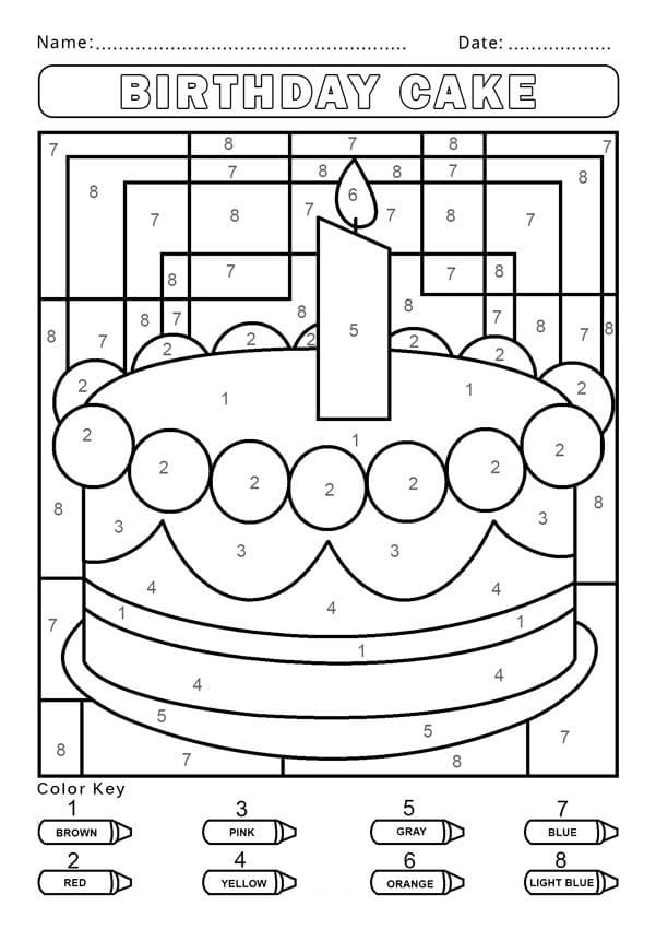 Facile Anniversaire Coloriage Magique