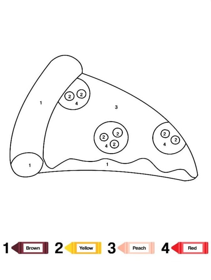 Coloriage Magique Pizza