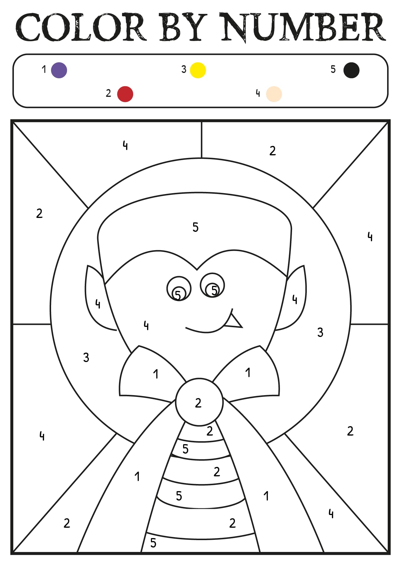 Facile Vampire Coloriage Magique