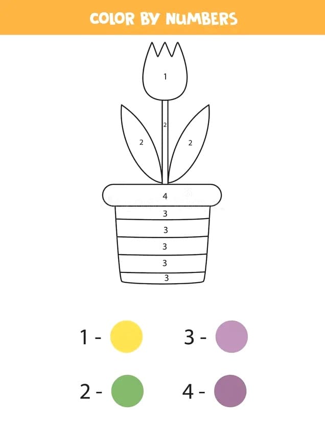 Gratuit Tulipe Coloriage Magique