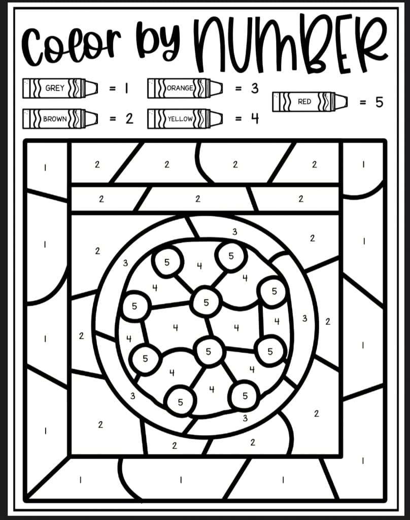 Imprimable Gratuit Pizza Coloriage Magique