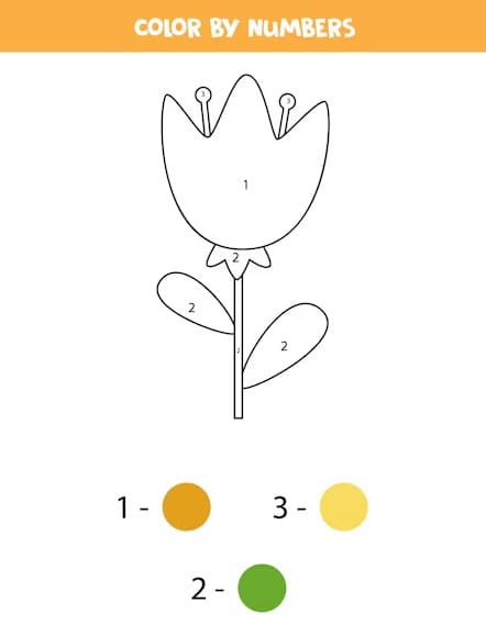 Jolie Tulipe Coloriage Magique