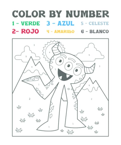 Monstre Amical Coloriage Magique