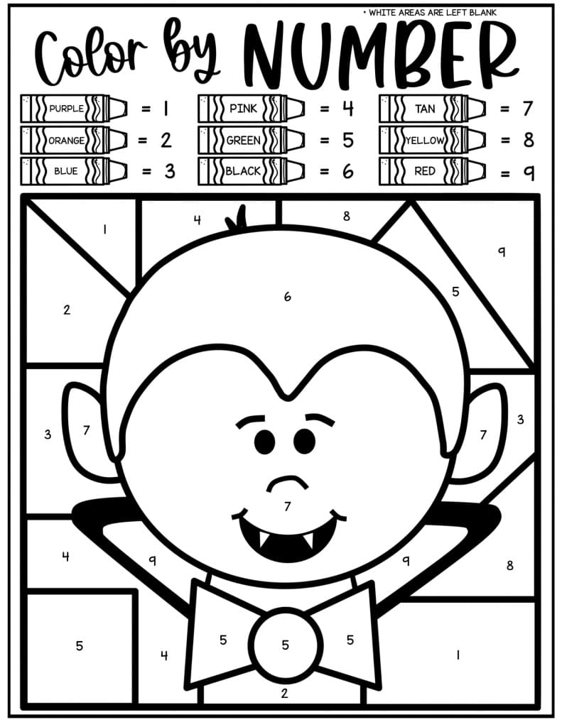 Petit Vampire Coloriage Magique