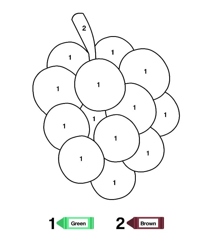 Raisins pour Les Enfants Coloriage Magique