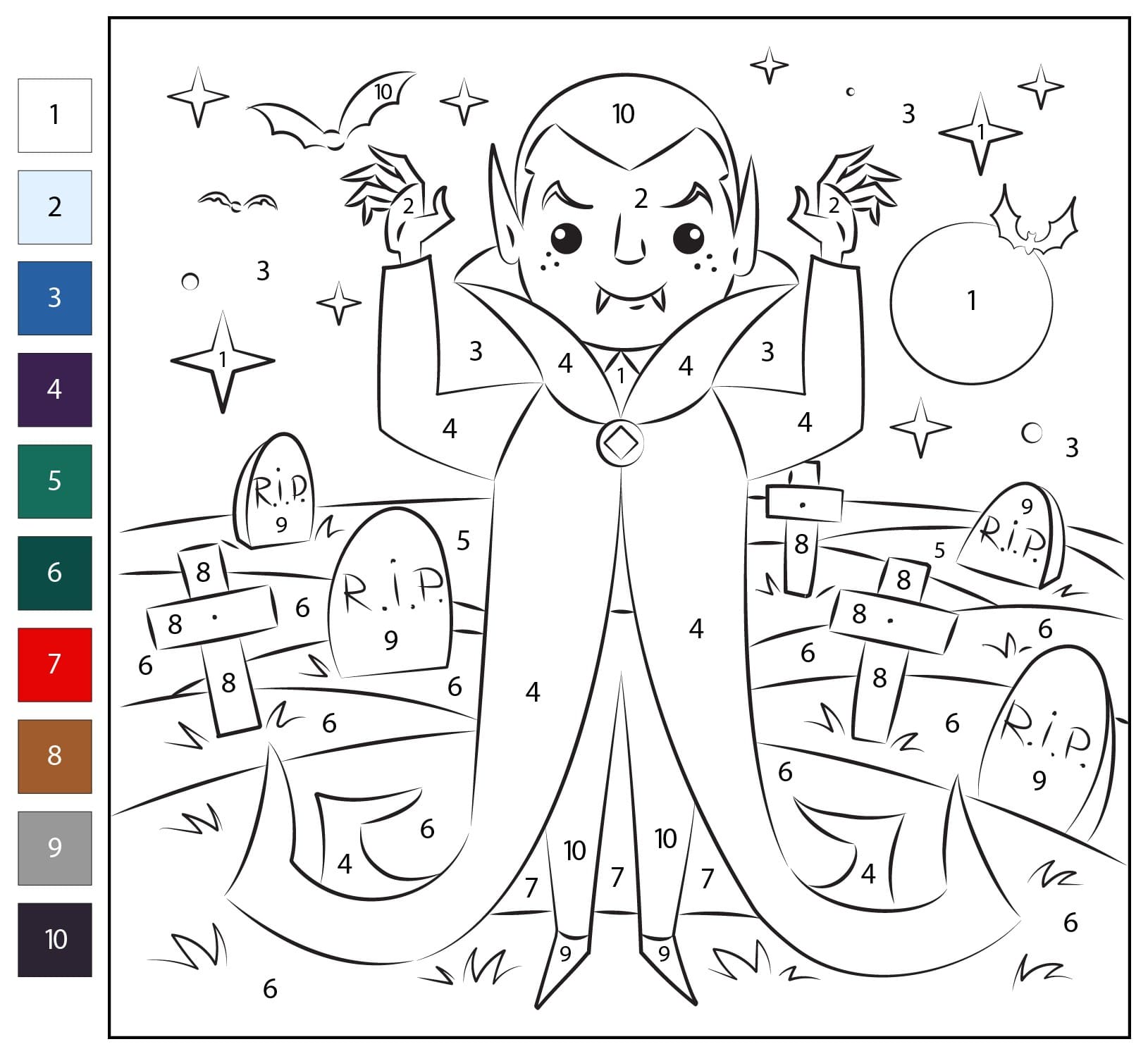 Coloriage Magique Vampire