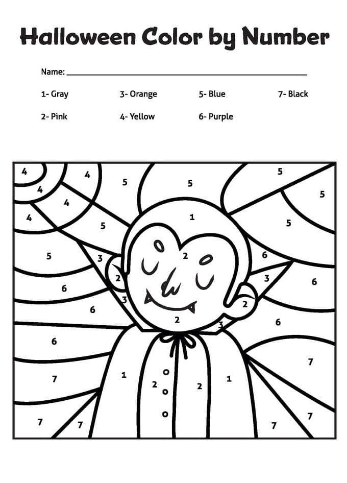 Vampire Heureux Coloriage Magique