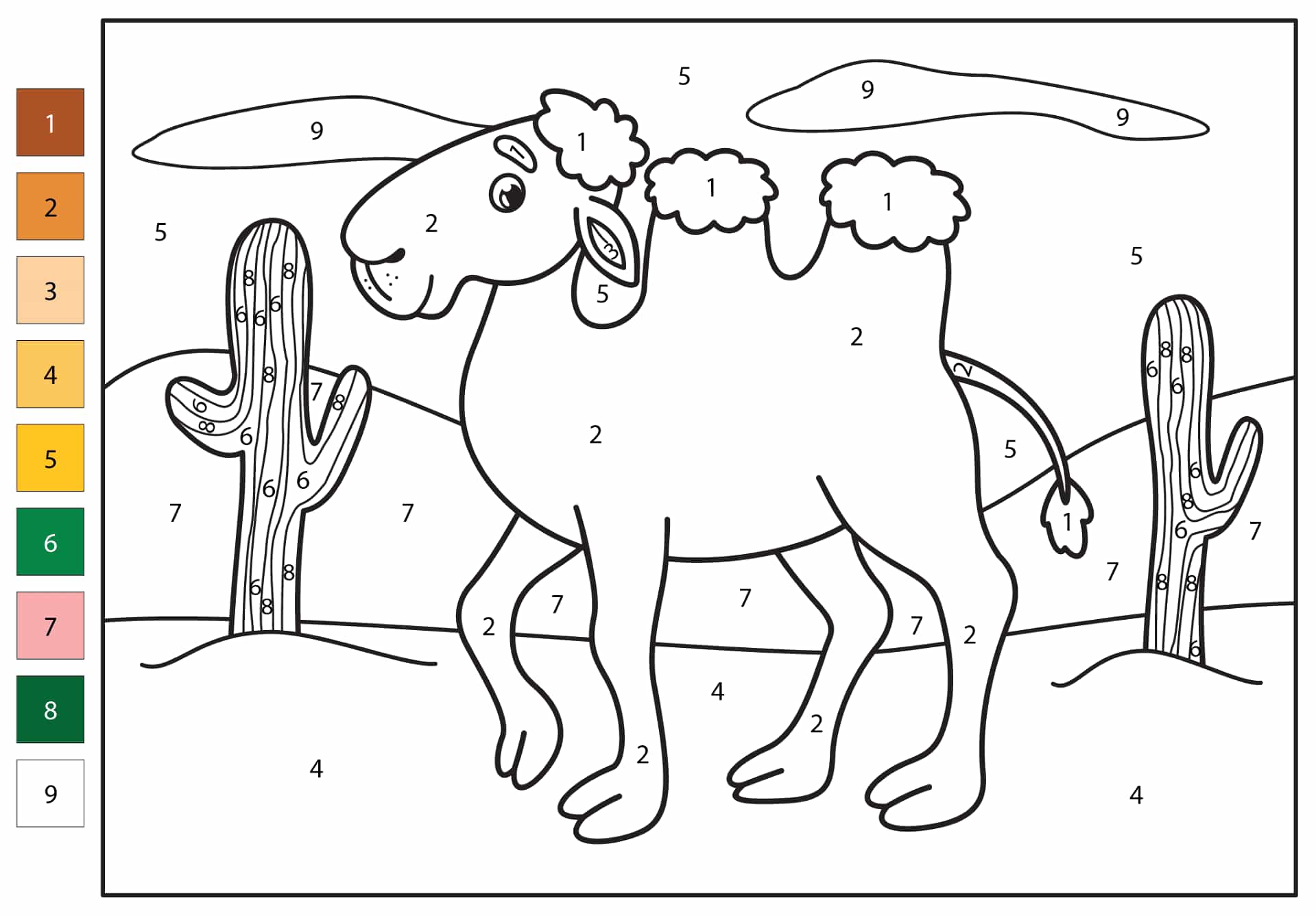 Coloriage Magique Chameau