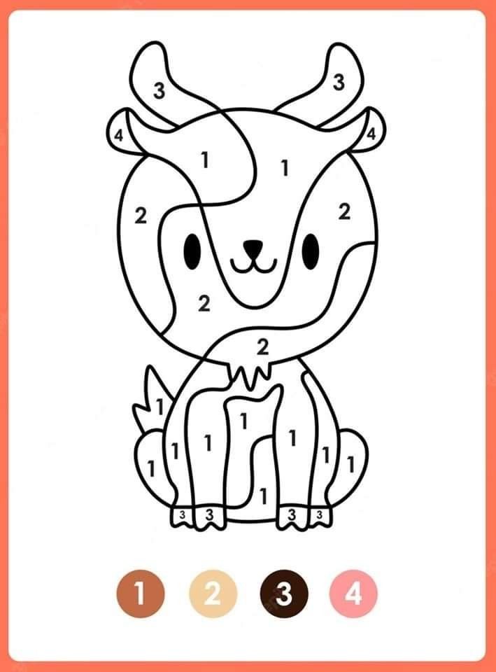 Chèvre pour enfants Coloriage Magique