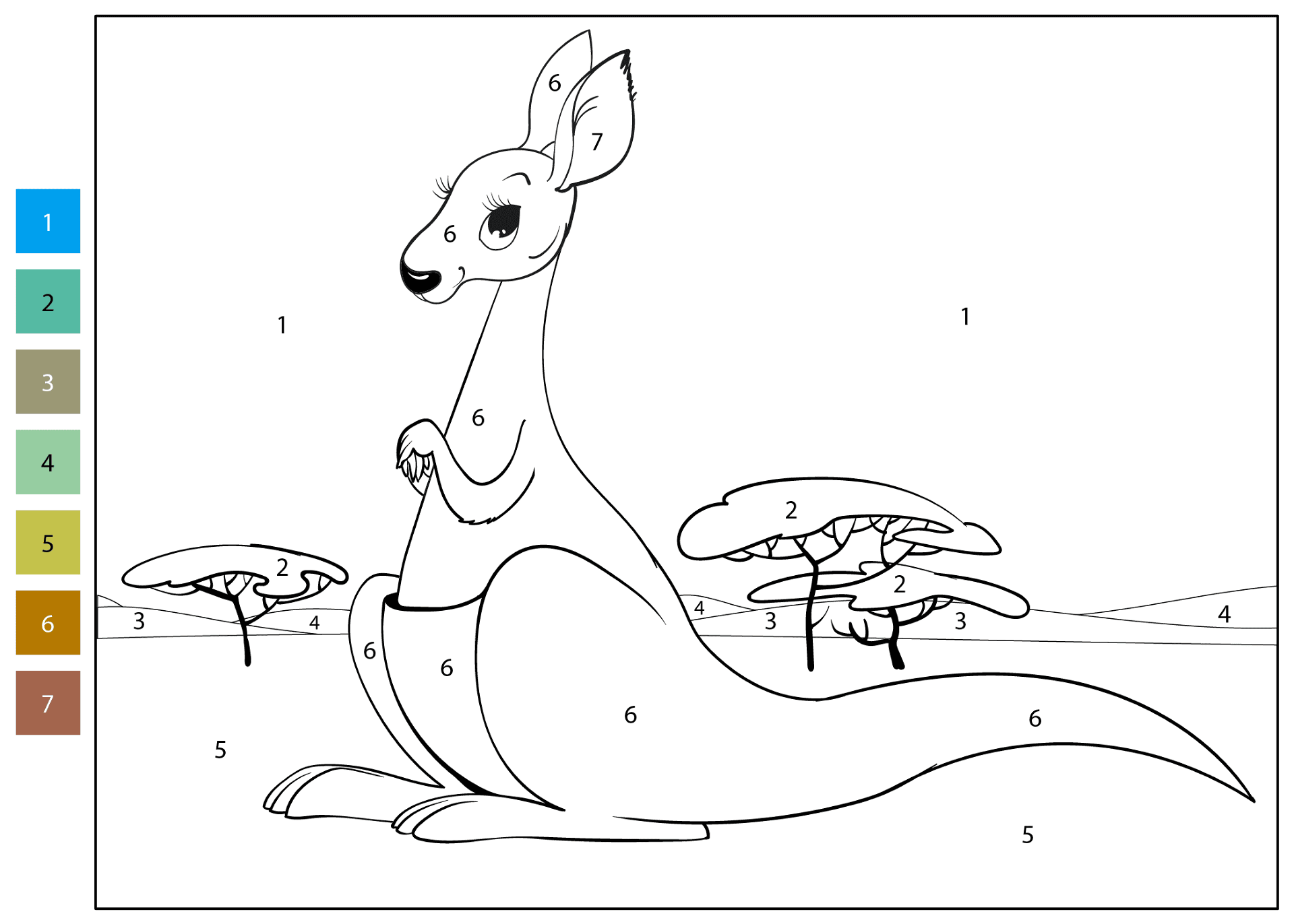 Coloriage Magique Kangourou