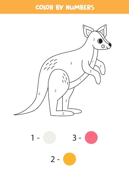 Kangourou Mignon Coloriage Magique