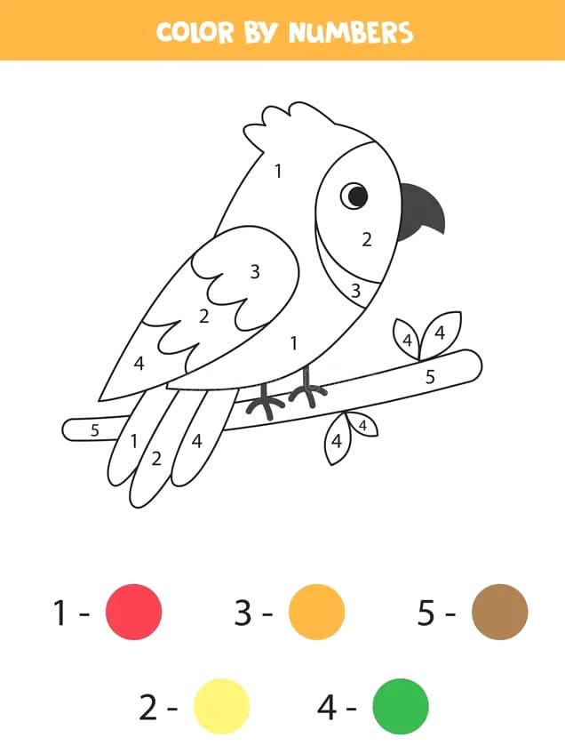 Perroquet Adorable Coloriage Magique