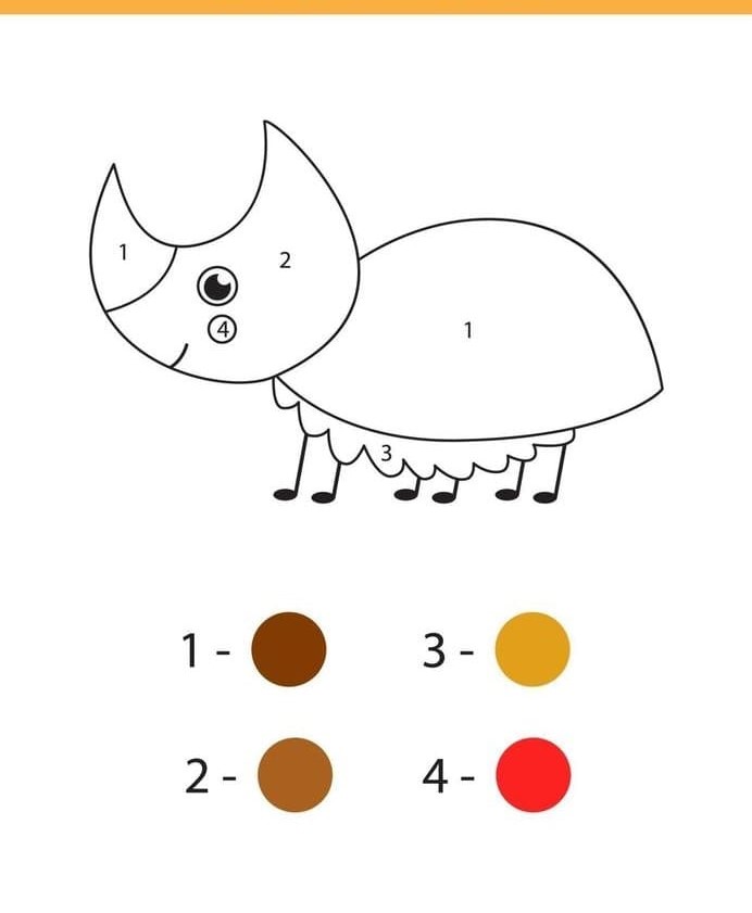 Rhinocéros Adorable Coloriage Magique
