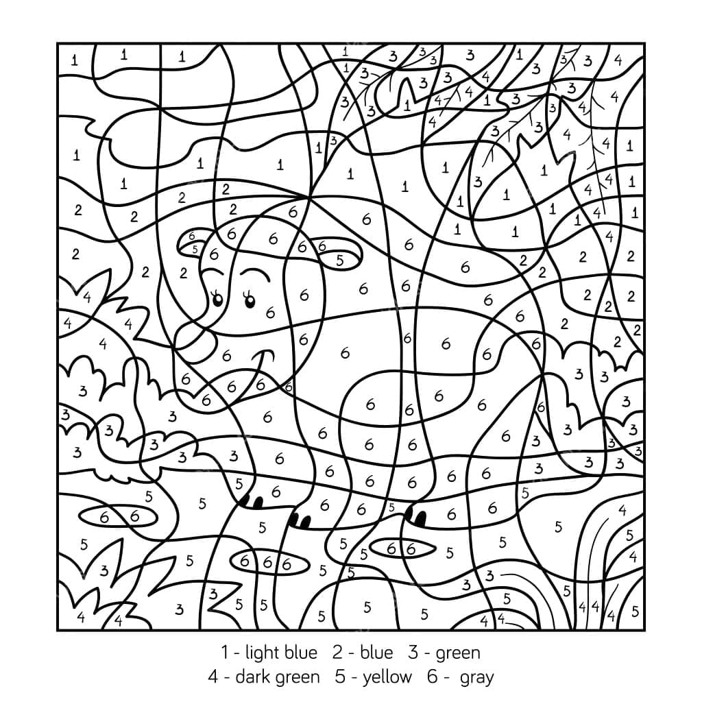 Rhinocéros Gratuit Coloriage Magique