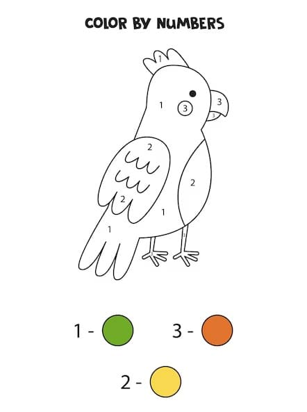 Facile Perroquet Coloriage Magique