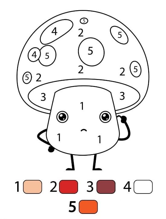 Coloriage Magique Champignon