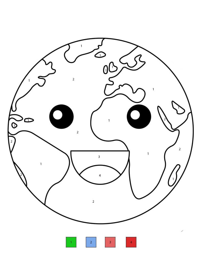 Adorable Terre Coloriage Magique