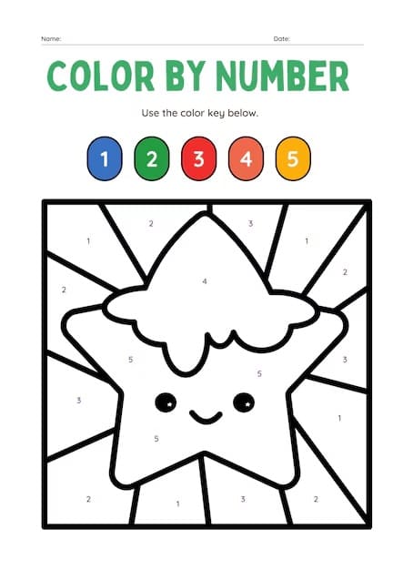 Belle étoile de mer Coloriage Magique