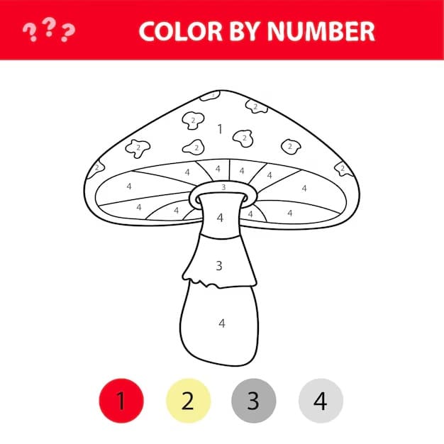 Champignon Magnifique Coloriage Magique