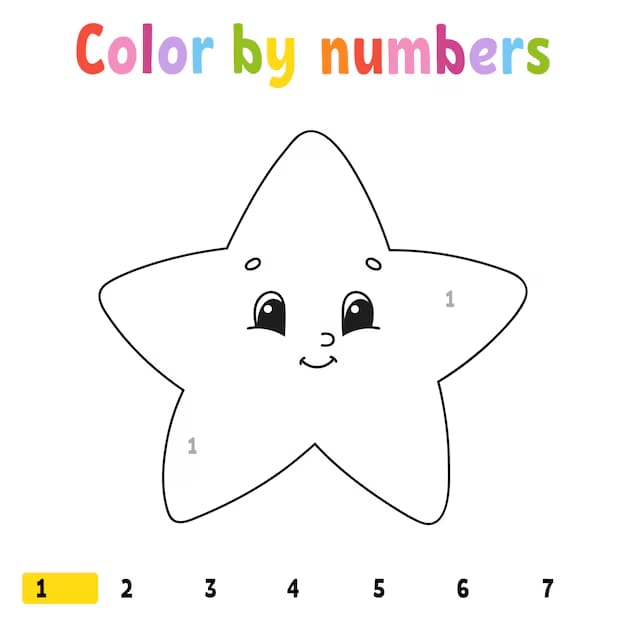 Étoile de mer pour la maternelle Coloriage Magique