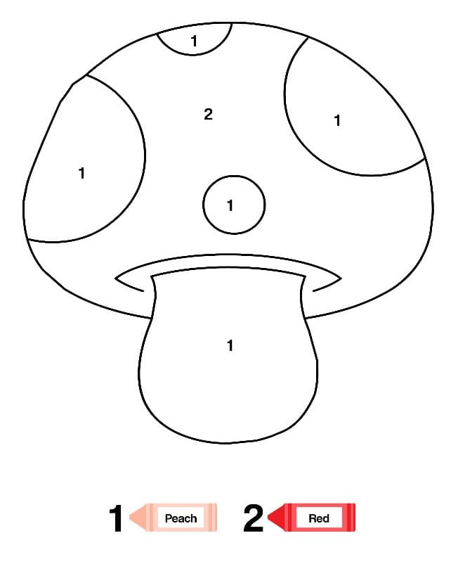 Facile Champignon Coloriage Magique