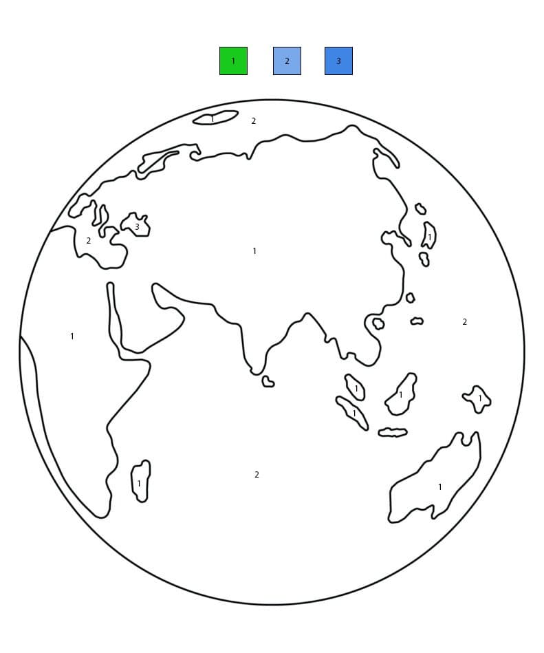 Facile Terre Coloriage Magique