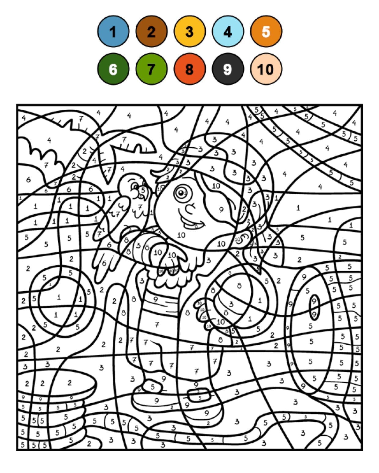 Coloriage Magique Pirate