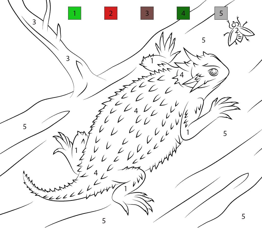 Grand Lézard Coloriage Magique